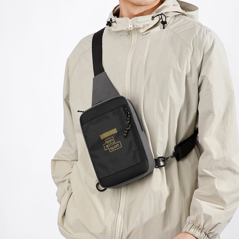 Geantă bărbați crossbody multifuncțională pentru telefon, casual, ușoară, mare capacitate, rezistentă la apă