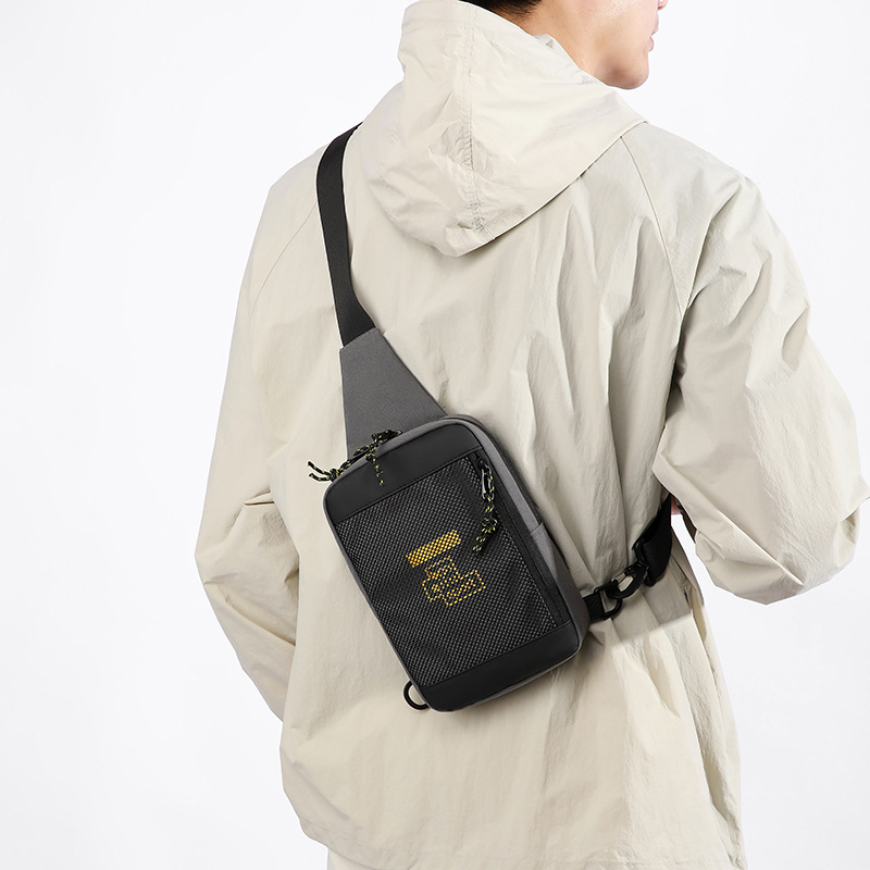 Geantă bărbați crossbody multifuncțională pentru telefon, casual, ușoară, mare capacitate, rezistentă la apă
