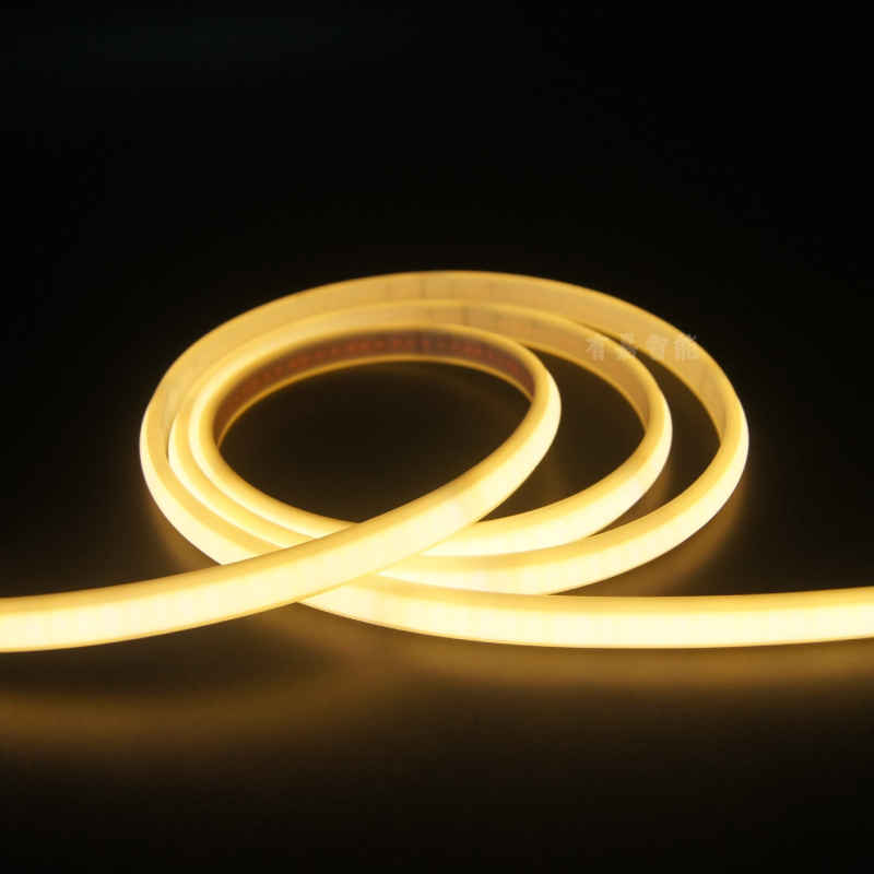 COB nagyfeszültségű driver nélküli LED-szalag, IP65 vízálló lineáris LED-szalag, 220/110 V, 240 LED, 10 W/m, 10 cm-enként vágható