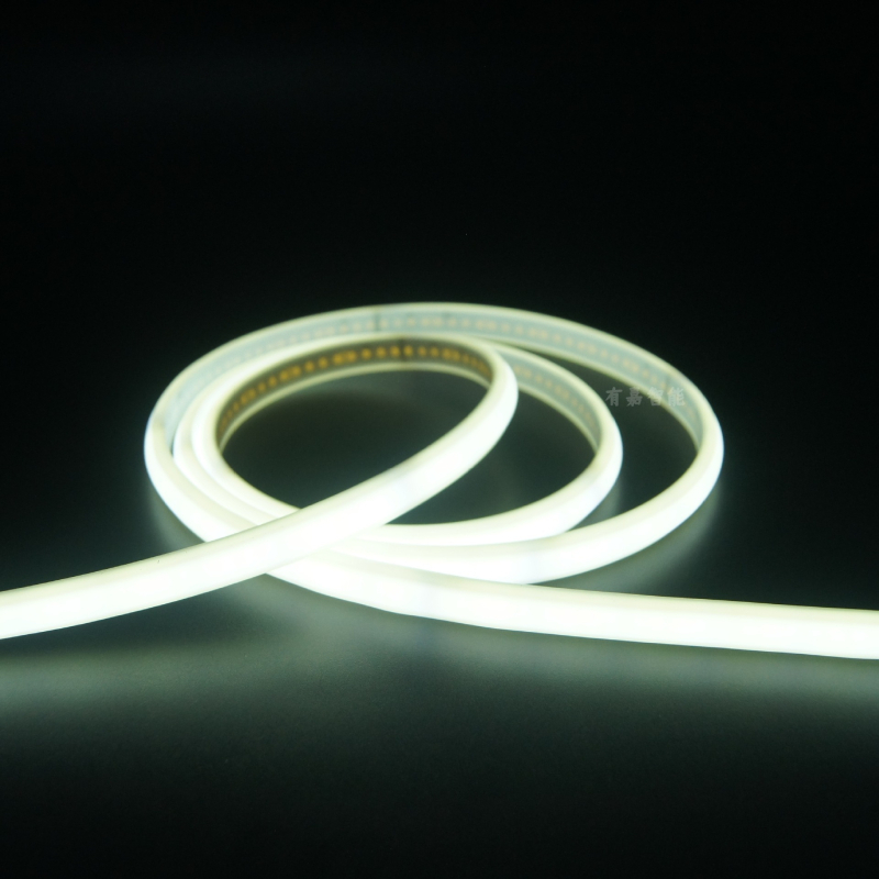 COB nagyfeszültségű driver nélküli LED-szalag, IP65 vízálló lineáris LED-szalag, 220/110 V, 240 LED, 10 W/m, 10 cm-enként vágható