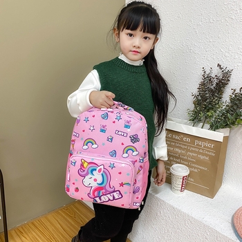 Rucsac pentru preșcolari cu unicorn, pentru copii 3–5 ani, design desen animat, reducerea încărcăturii