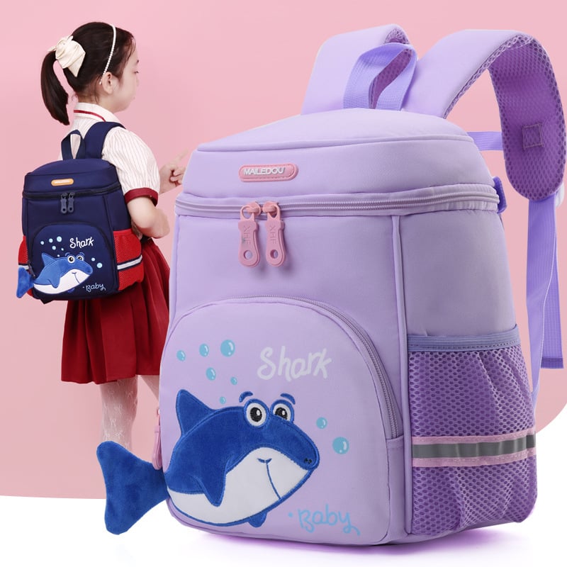 Noul rucsac pentru copii cu design de rechin — rucsac ușor, tip găleată, pentru fete și băieți