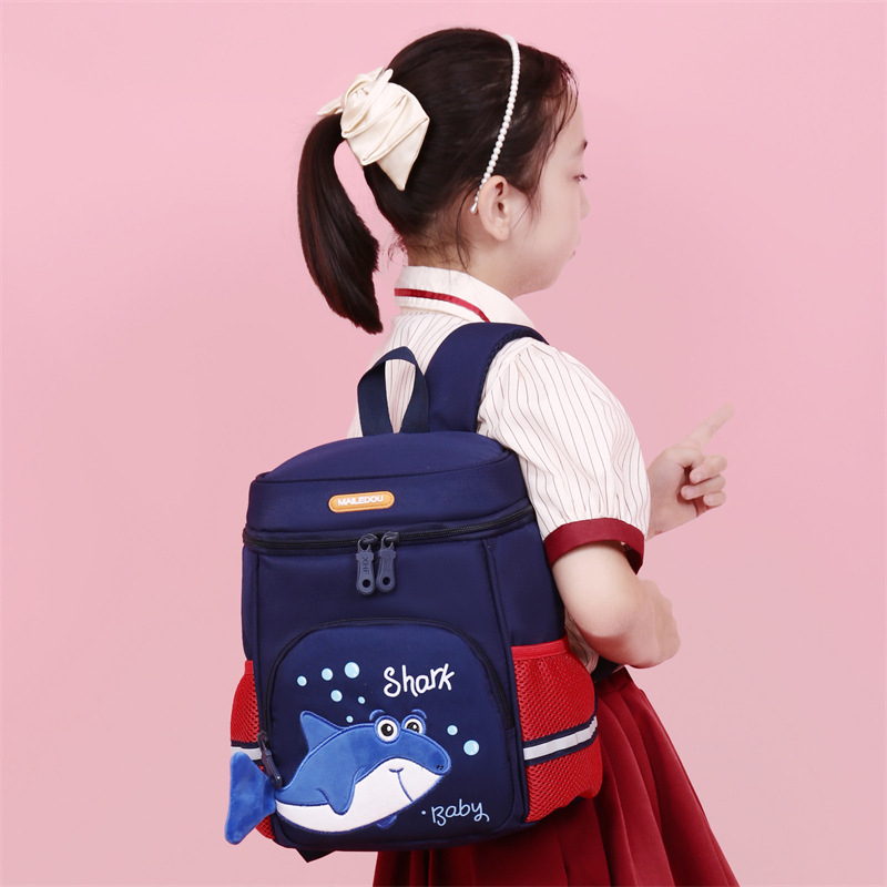 Noul rucsac pentru copii cu design de rechin — rucsac ușor, tip găleată, pentru fete și băieți