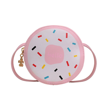 PU-anyagú crossbody táska lányoknak, fánk alakú, torta minta, hercegnő-stílus