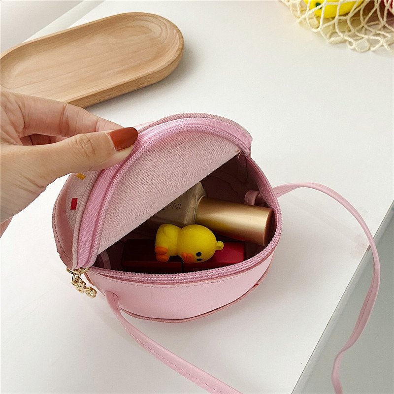PU-anyagú crossbody táska lányoknak, fánk alakú, torta minta, hercegnő-stílus
