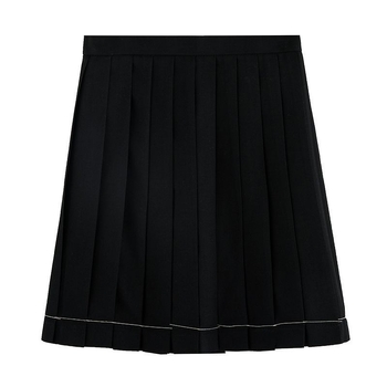 JK-stílusú egyszínű plisírozott A-vonalú szoknya és ingruha nyári szett, kis méret, karcsú sziluett, diák outfit