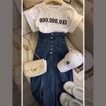 Francia inspirációjú, gyengéd rövid ujjú denim ruha nőknek, nyár, magas minőség