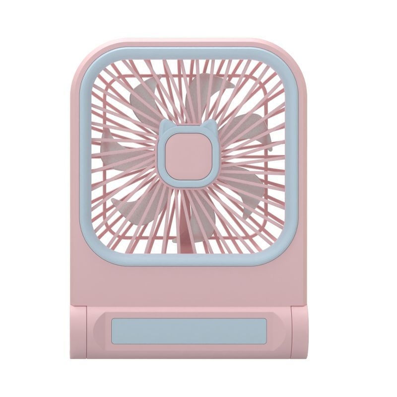 USB stolový ventilátor, mini prenosný stolový ventilátor so vstavanou batériou, 3 rýchlosti, 6+ lopatiek, farebné možnosti: biela, ružová, zelená, žltá