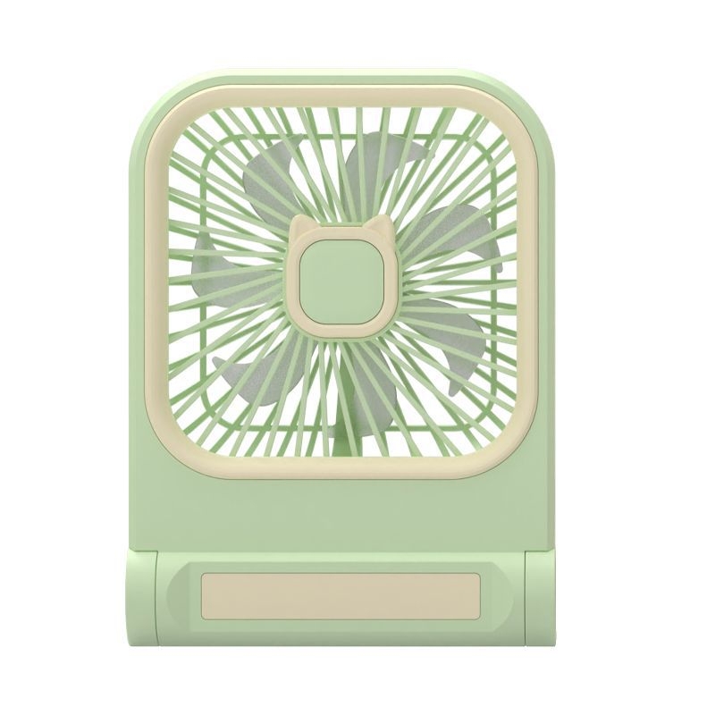 USB stolový ventilátor, mini prenosný stolový ventilátor so vstavanou batériou, 3 rýchlosti, 6+ lopatiek, farebné možnosti: biela, ružová, zelená, žltá
