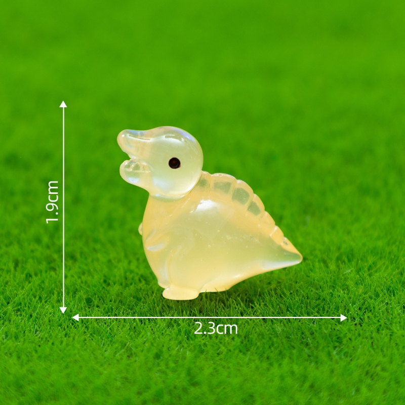 Sötétben világító dinoszaurusz figurák DIY miniatúrákhoz – T-Rex és Stegosaurus, gyanta figurák
