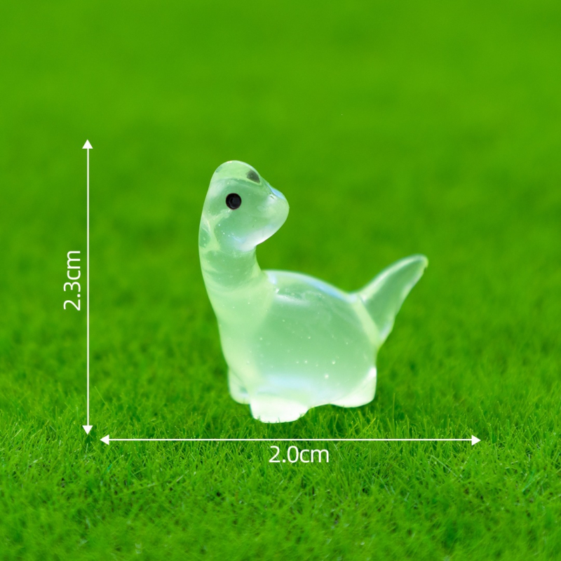Sötétben világító dinoszaurusz figurák DIY miniatúrákhoz – T-Rex és Stegosaurus, gyanta figurák