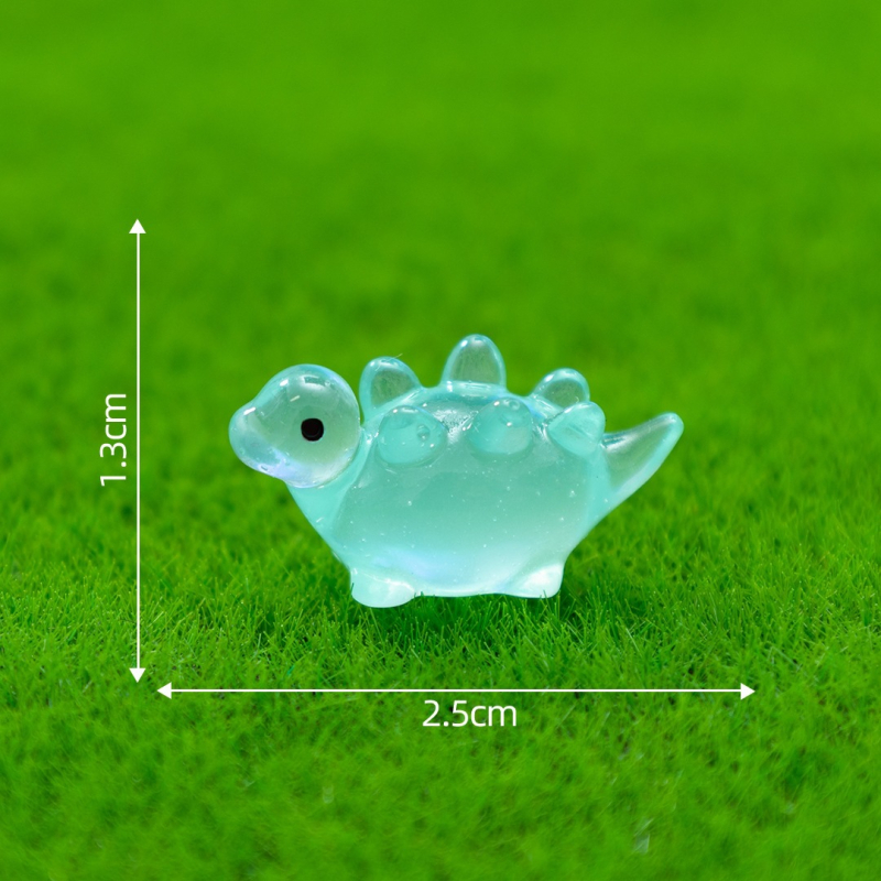 Sötétben világító dinoszaurusz figurák DIY miniatúrákhoz – T-Rex és Stegosaurus, gyanta figurák