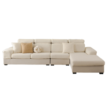 Ελαστικό κάλυμμα καναπέ σε κρεμ απόχρωση, πλήρης κάλυψη για γωνιακό καναπέ, καθολική εφαρμογή, κατάλληλο για φθινόπωρο-χειμωνά, προστασία από γρατζουνιές γάτας