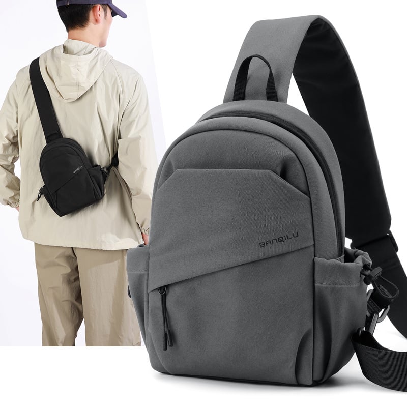 Geantă crossbody casual pentru bărbați, buzunar pentru tabletă de 8 inch, nylon, pentru utilizare zilnică și călătorii