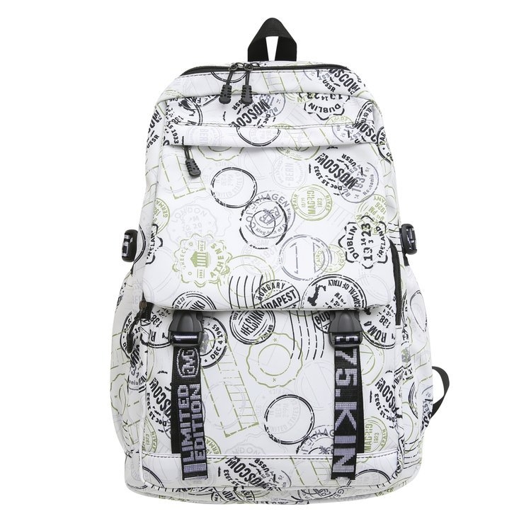 Nagy kapacitású graffiti hátizsák diákoknak, nejlonból laptoprekeszével, sokoldalú iskolai használathoz