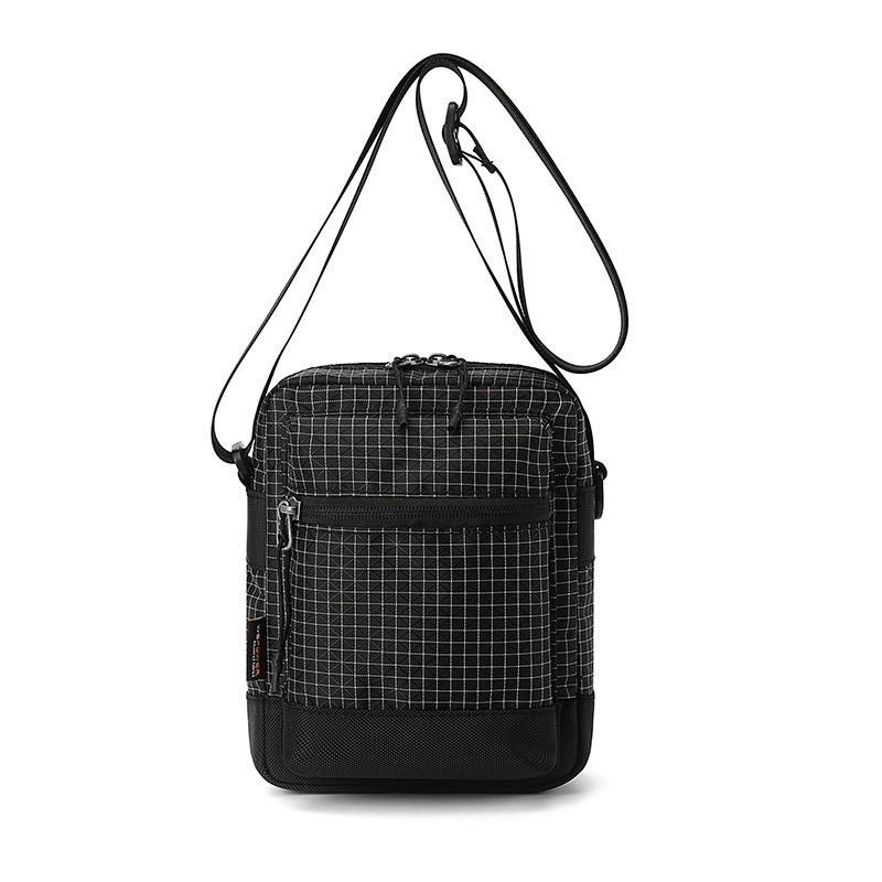 Geantă crossbody Wepower cu model în carouri, mică, utilizare zilnică, unisex, din nylon