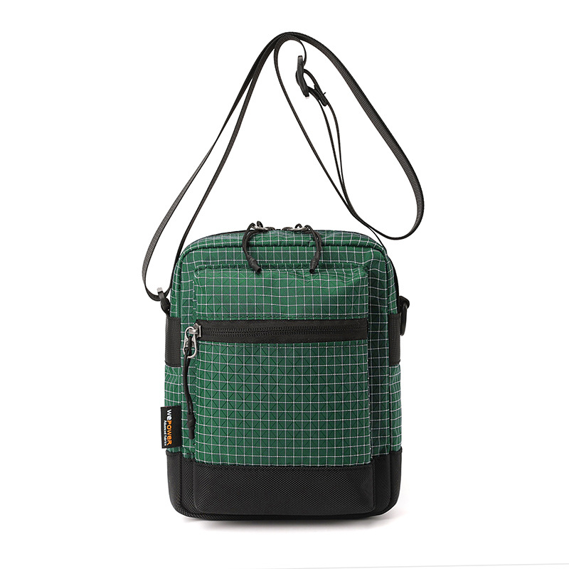 Geantă crossbody Wepower cu model în carouri, mică, utilizare zilnică, unisex, din nylon