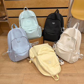 Uniszex nylon hátizsák iskola számára, 20–35 liter, 14 colos laptoprekesz, könnyű, egyszerű, campus-stílus
