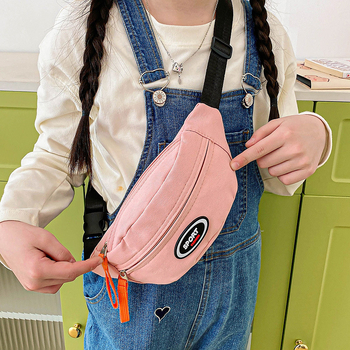 Νέα παιδική crossbody τσάντα, μονόχρωμη, γλυκό σχέδιο, για νηπιαγωγείο и δημοτικό, unisex