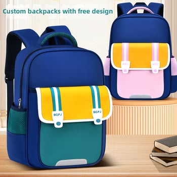 Rucsac pentru copii cu imprimeu pentru educație timpurie, unisex, material Oxford, impermeabil și rezistent, elemente reflectorizante, design cu contrast