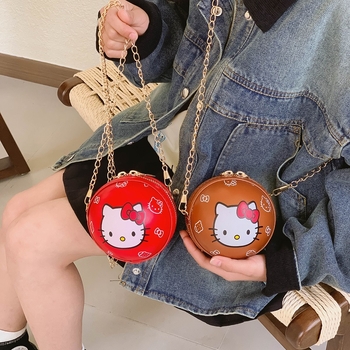 Új koreai stílusú kosárlabda témájú gyerek láncos táska, mini kerek crossbody pénztárca fiúknak és lányoknak