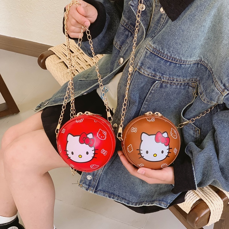 Új koreai stílusú kosárlabda témájú gyerek láncos táska, mini kerek crossbody pénztárca fiúknak és lányoknak