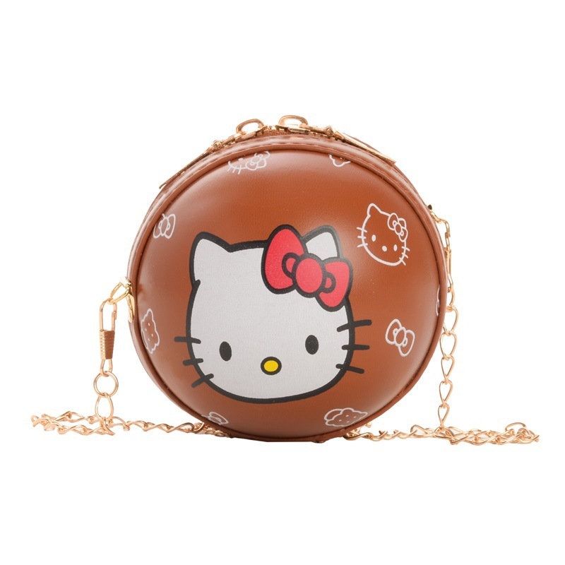 Új koreai stílusú kosárlabda témájú gyerek láncos táska, mini kerek crossbody pénztárca fiúknak és lányoknak
