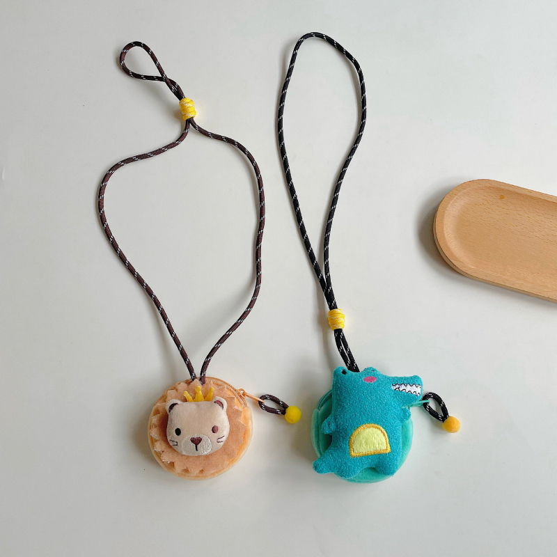 Gyerekeknek szóló plüss nyakpénztárca aranyos állatmotívummal – mini crossbody táska