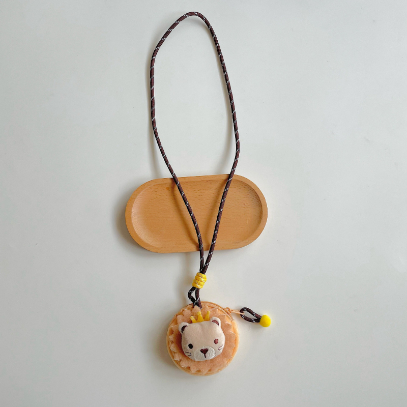 Gyerekeknek szóló plüss nyakpénztárca aranyos állatmotívummal – mini crossbody táska