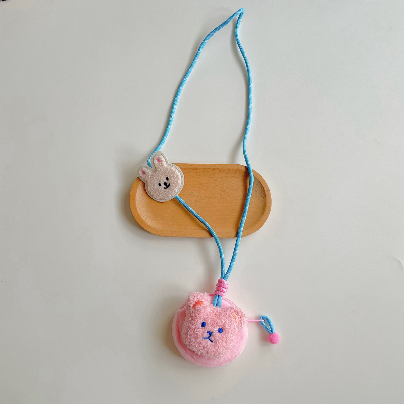 Gyerekeknek szóló plüss nyakpénztárca aranyos állatmotívummal – mini crossbody táska