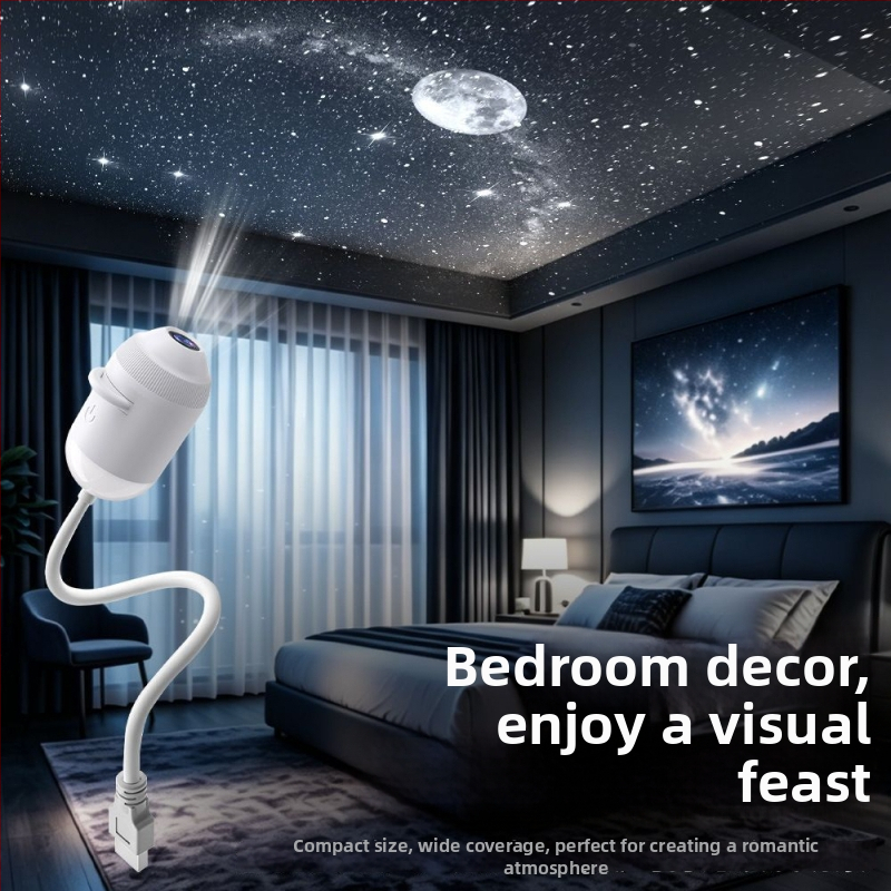 Nočné svetlo s mini projektorom s hviezdnou oblohou USB pre atmosféru v spálni