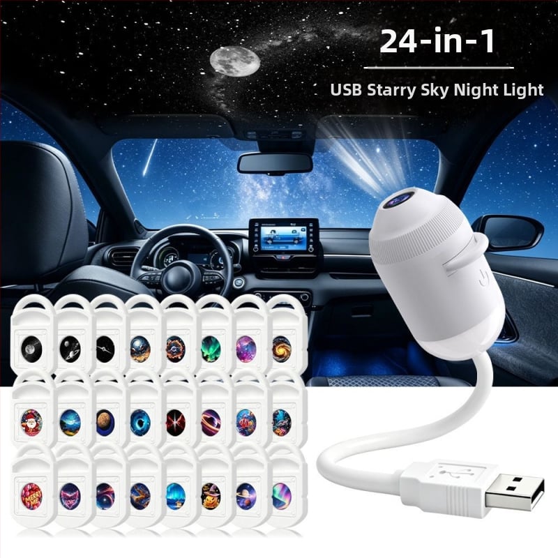 USB μικρός προβολέας αστερισμών, νυχτερινό φως για υπνοδωμάτιο και ατμόσφαιρα