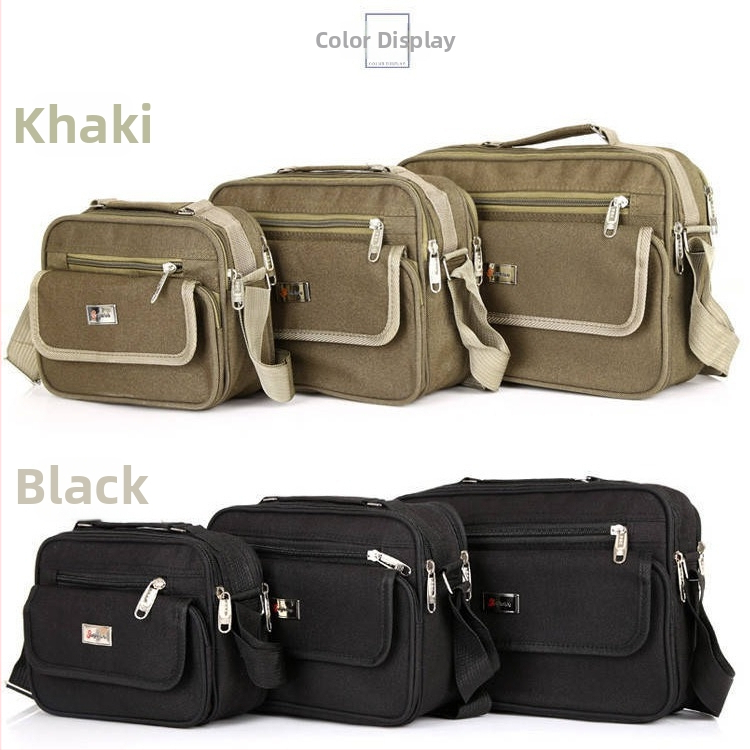 Pánska kabelka cez rameno z oxfordskej látky s vreckom na peňaženku, crossbody kabelka
