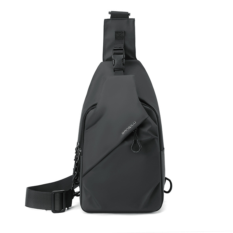Geantă de piept din nylon, curea crossbody, capacitate mare, impermeabilă, pentru naveta zilnică, stil urban, încape un laptop de 9 inci.