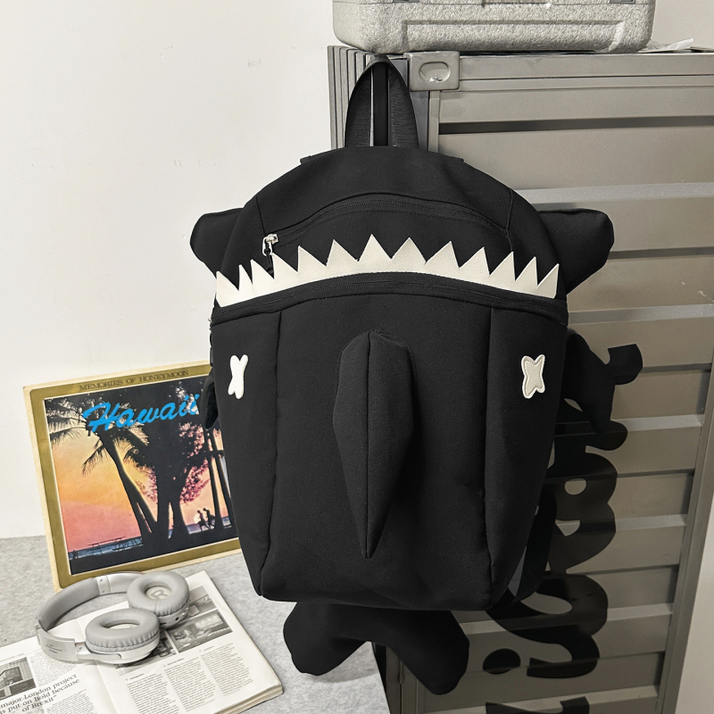 Cápa alakú hátizsák, uniszex, nylon, modern design, egyedi stílus, 20–35 liter