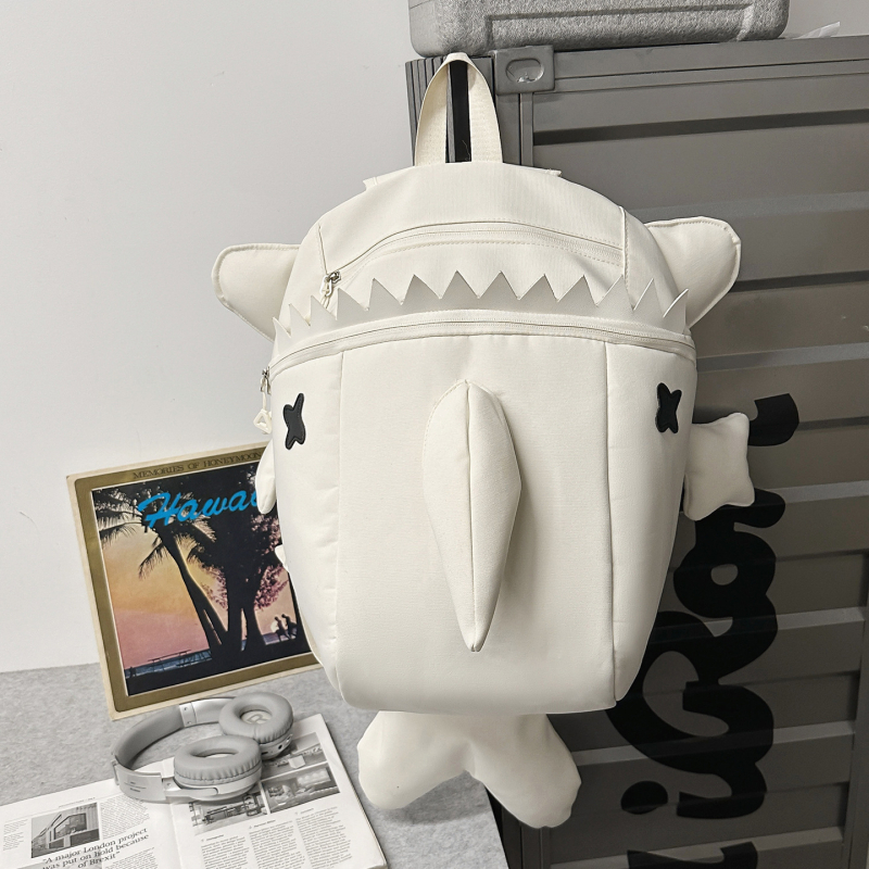 Cápa alakú hátizsák, uniszex, nylon, modern design, egyedi stílus, 20–35 liter