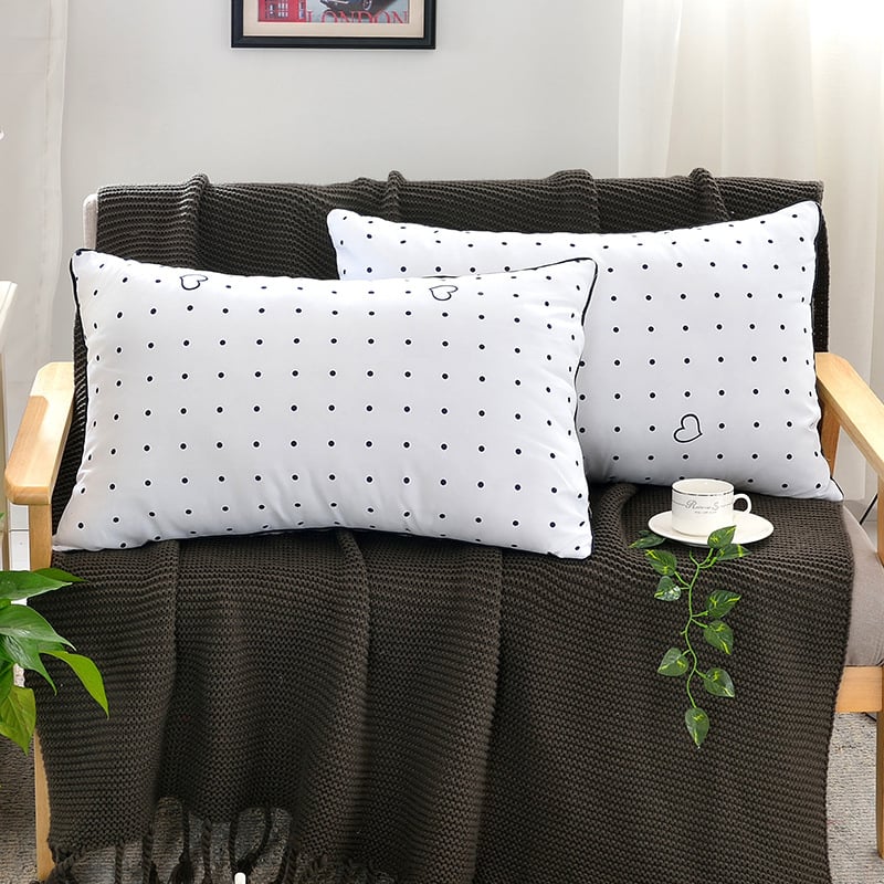 100% pamut nyaki támasztó párna, hotel-stílusú, téglalap alakú, fehér, magasság 10–15 cm, tömeg 0,55–1,0 kg, egy személyre