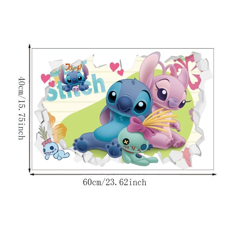 Stitch crtani PVC zidna naljepnica za dječju sobu, samoljepljiva dekorativna naljepnica, poster T197