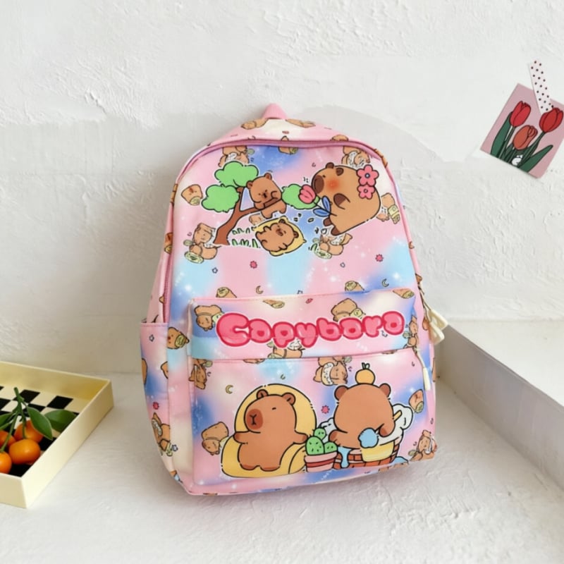 Capybara gyerekeknek szóló iskolai hátizsák – uniszex, könnyű, légáteresztő, nagy kapacitás