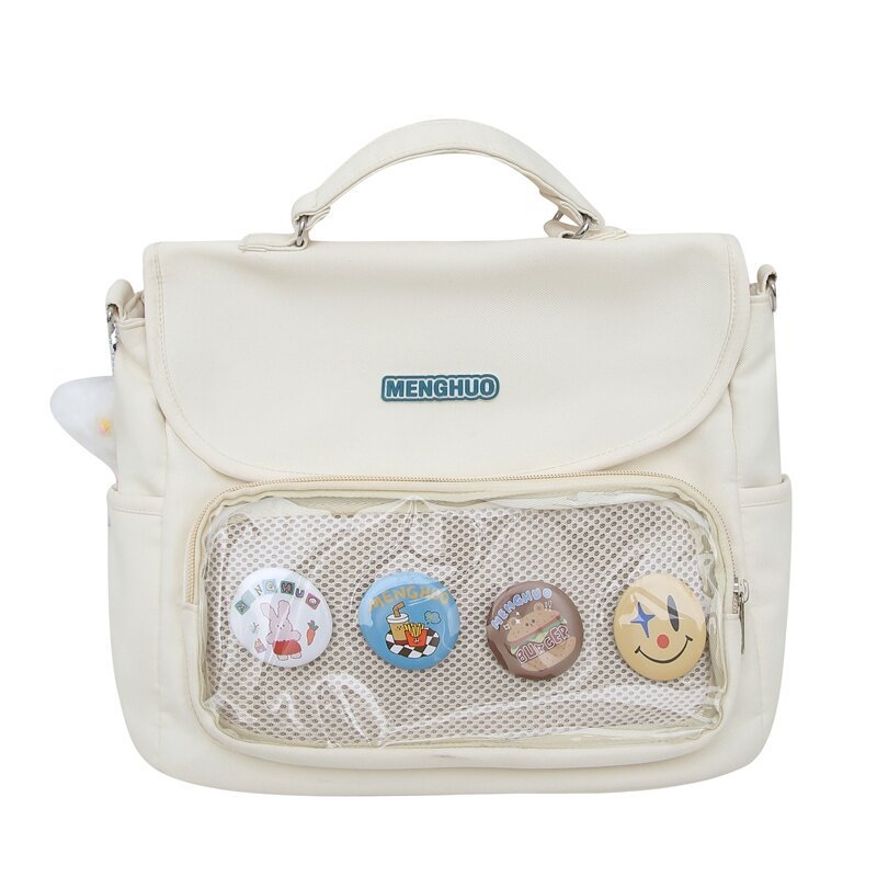 Geantă de școală inspirată japoneze pentru fete, drăguț și moale, stil desen animat, capacitate mare, pentru umăr sau crossbody