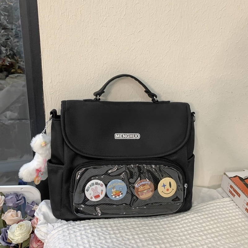 Geantă de școală inspirată japoneze pentru fete, drăguț și moale, stil desen animat, capacitate mare, pentru umăr sau crossbody
