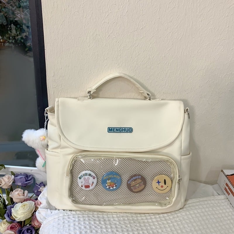 Geantă de școală inspirată japoneze pentru fete, drăguț și moale, stil desen animat, capacitate mare, pentru umăr sau crossbody