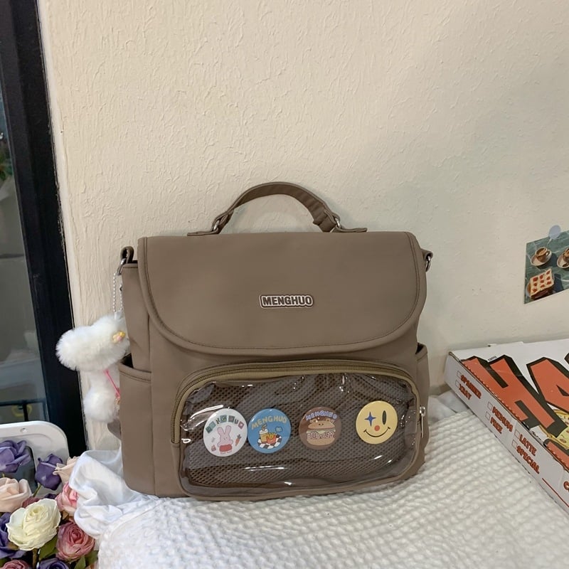 Geantă de școală inspirată japoneze pentru fete, drăguț și moale, stil desen animat, capacitate mare, pentru umăr sau crossbody