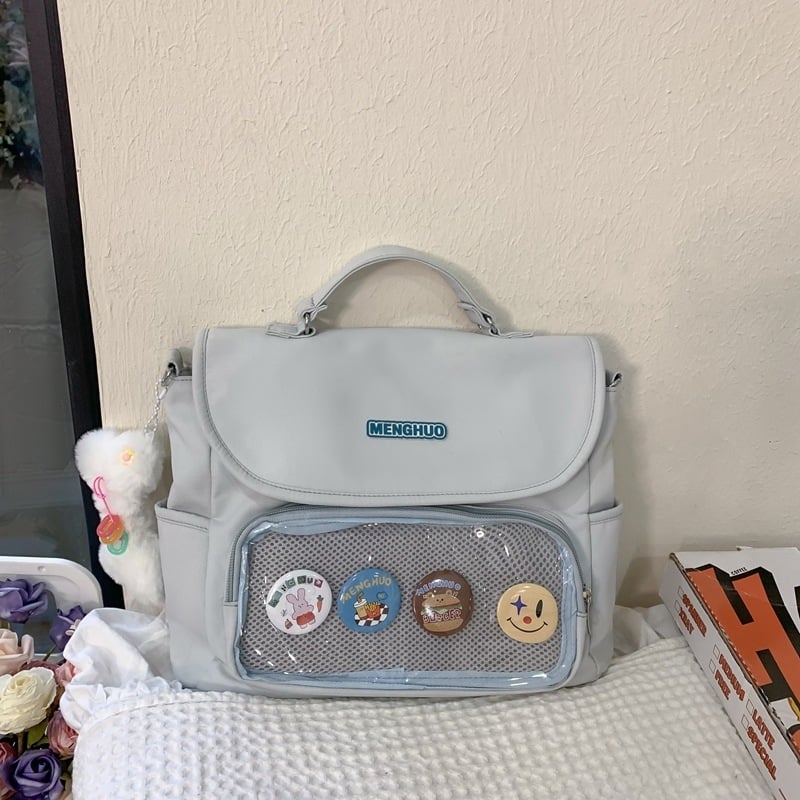 Geantă de școală inspirată japoneze pentru fete, drăguț și moale, stil desen animat, capacitate mare, pentru umăr sau crossbody