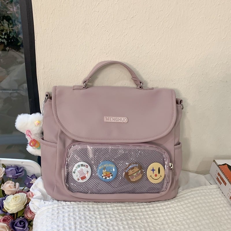 Geantă de școală inspirată japoneze pentru fete, drăguț și moale, stil desen animat, capacitate mare, pentru umăr sau crossbody