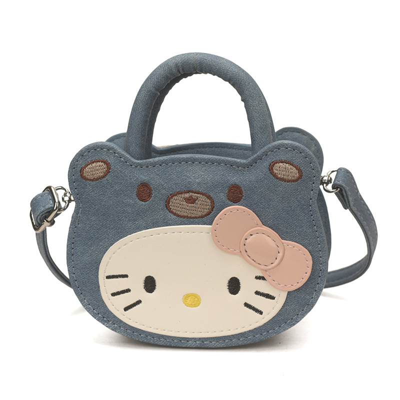Koreai stílusú gyerek táska édes rajzfilm mintával, váll- és crossbody pánttal lányoknak