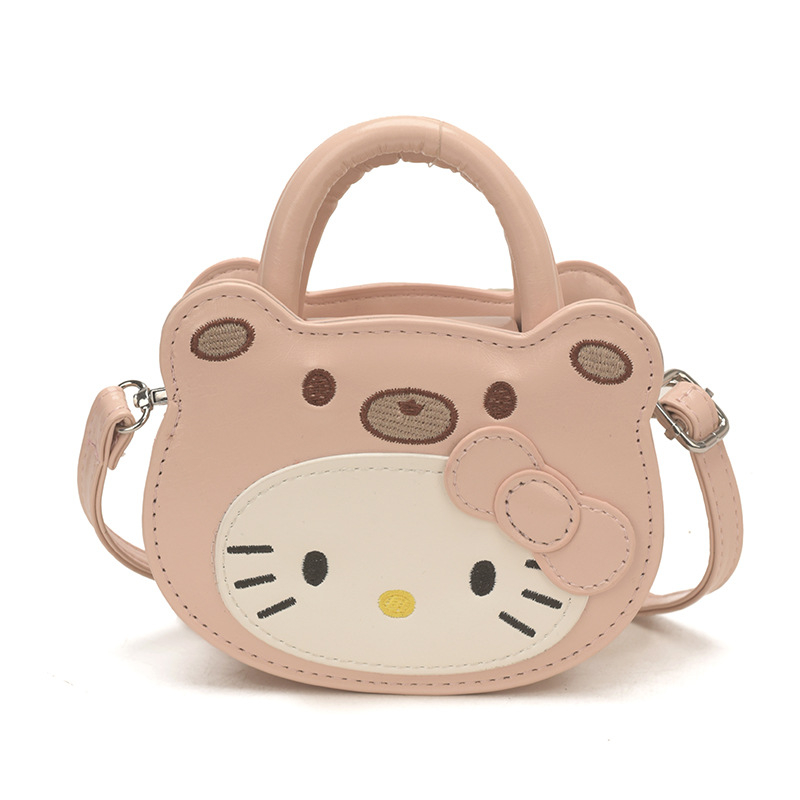 Koreai stílusú gyerek táska édes rajzfilm mintával, váll- és crossbody pánttal lányoknak