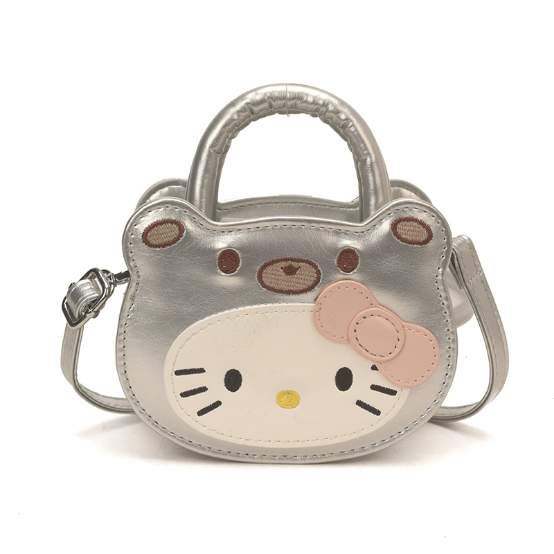 Koreai stílusú gyerek táska édes rajzfilm mintával, váll- és crossbody pánttal lányoknak