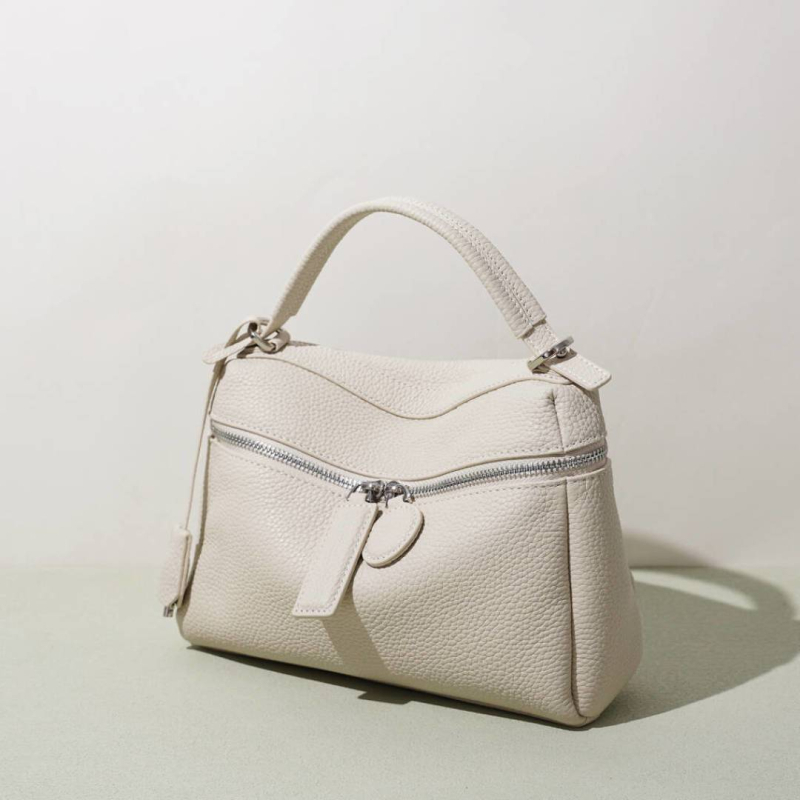 2026-os új texturált valódi bőrből készült crossbody táska nőknek, mindennapi elegancia, nyár 2026