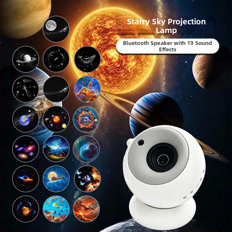 Fánk alakú projektorlámpa, galaxis és csillagos ég vetítésével, dinamikus meteorok, hálószoba hangulatos éjszakai fény